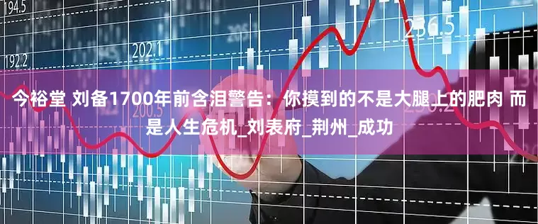 今裕堂 刘备1700年前含泪警告：你摸到的不是大腿上的肥肉 而是人生危机_刘表府_荆州_成功